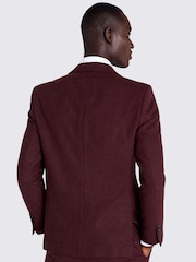 MOSS Red Slim Fit Fig Donegal Tweed Jacket - Image 5 of 5
