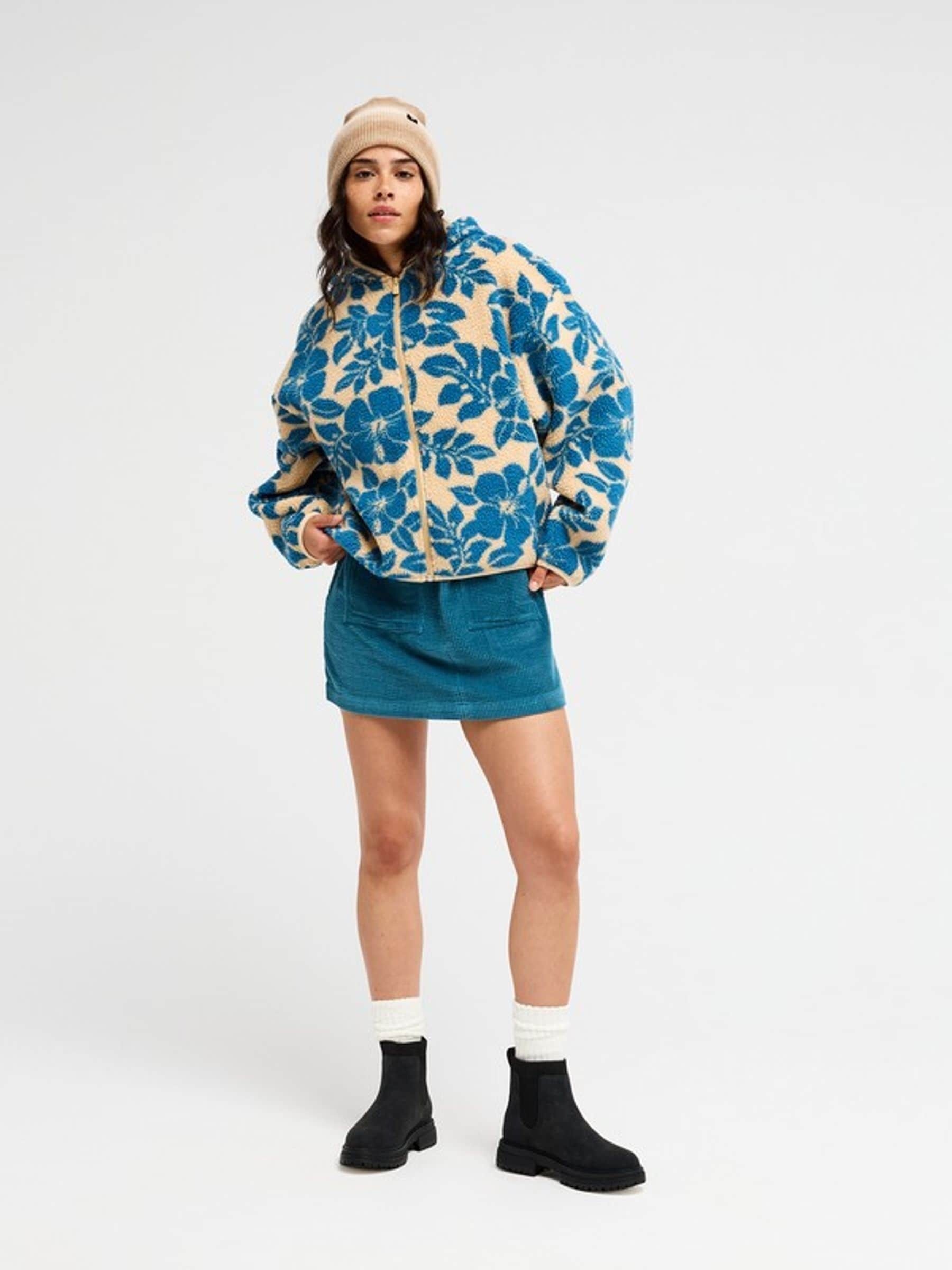 Buy Roxy Blue Silversky - Sherpa Zip Fleece from Next USA
