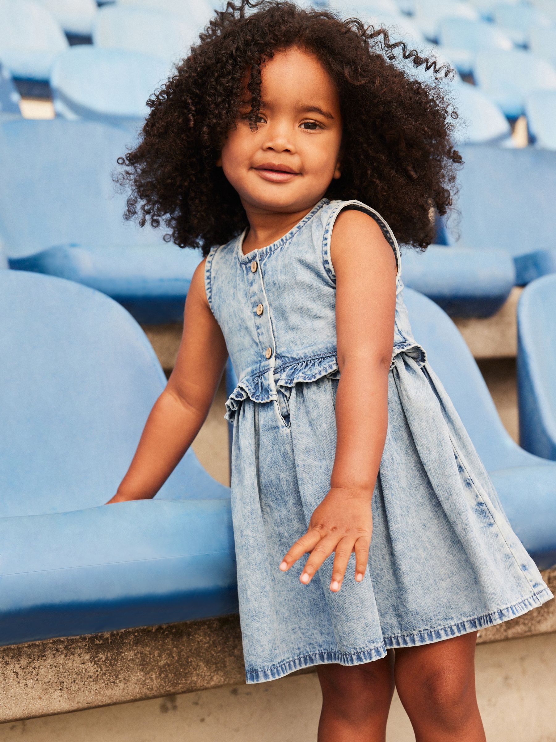 Buy Blue Denim 100 Cotton Peplum Dress 3mths 8yrs from Next USA