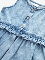 Blue Denim 100% Cotton Peplum Dress (3mths-8yrs) - Image 7 of 7