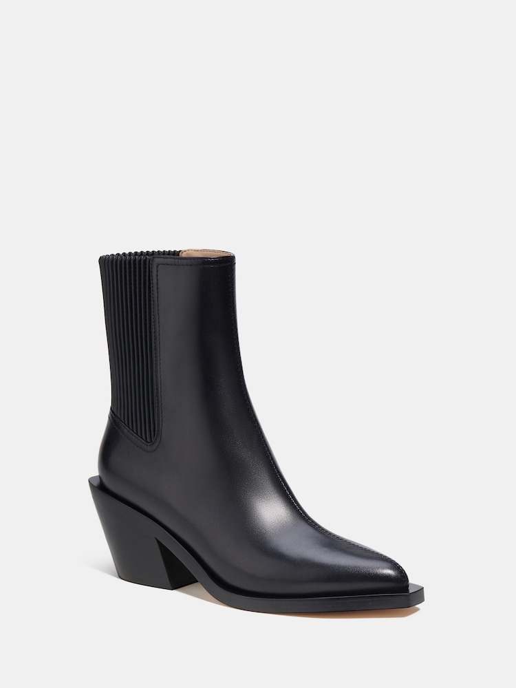 COACH Black Prestyn Leather Bootie - Image 2 of 4