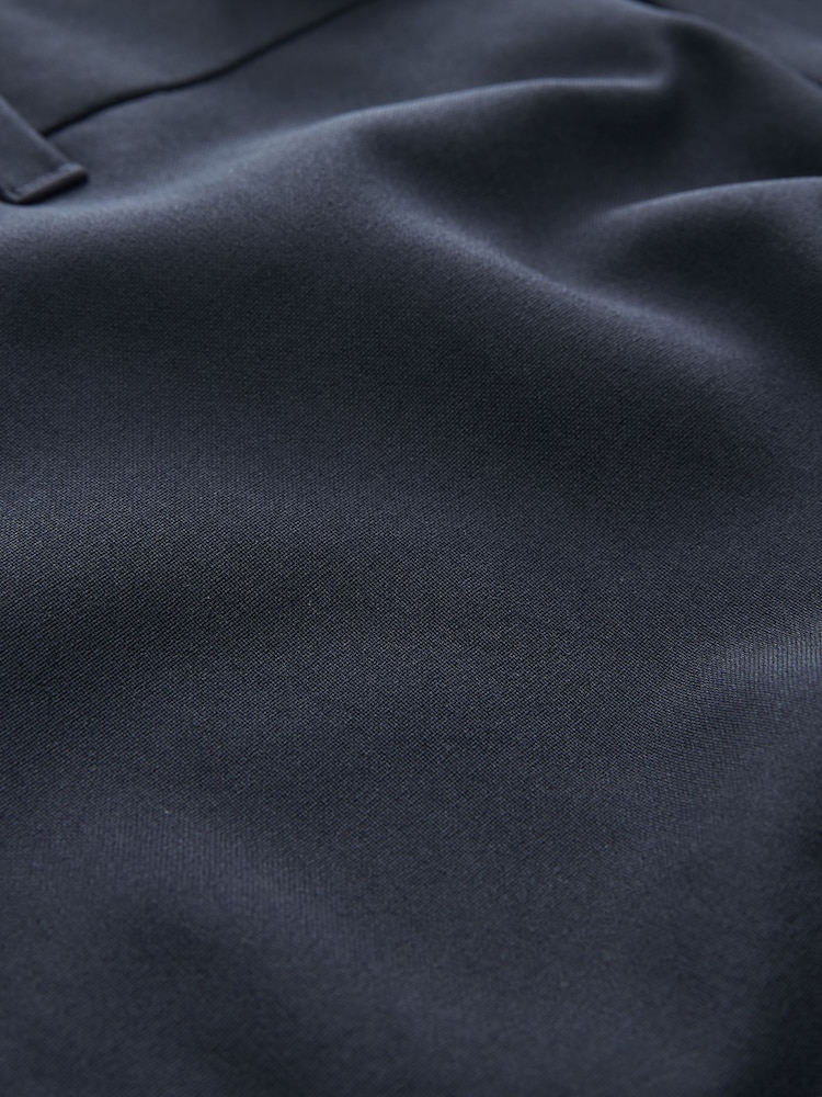 Navy Blue Machine Washable Plain Front Smart Trousers - Image 8 of 9