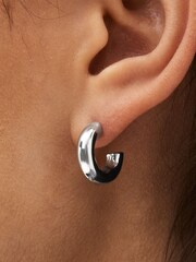 Silver Tone Hoop Earrings And Stud Stacker 5 Pack - Image 3 of 4