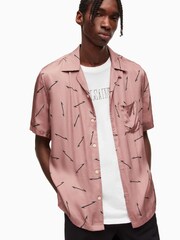 AllSaints Pink Pointers Short Sleeve T-Shirt - Image 1 of 5