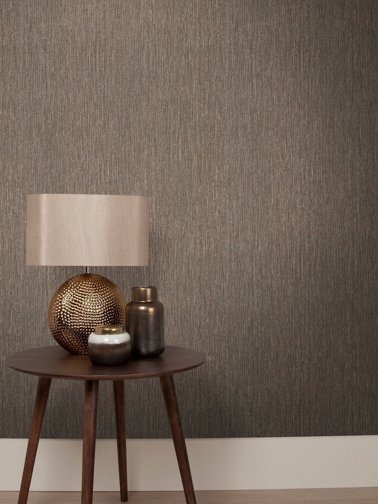 Graham & Brown Brown Origin Ground 10M Wallpaper - Image 1 of 3