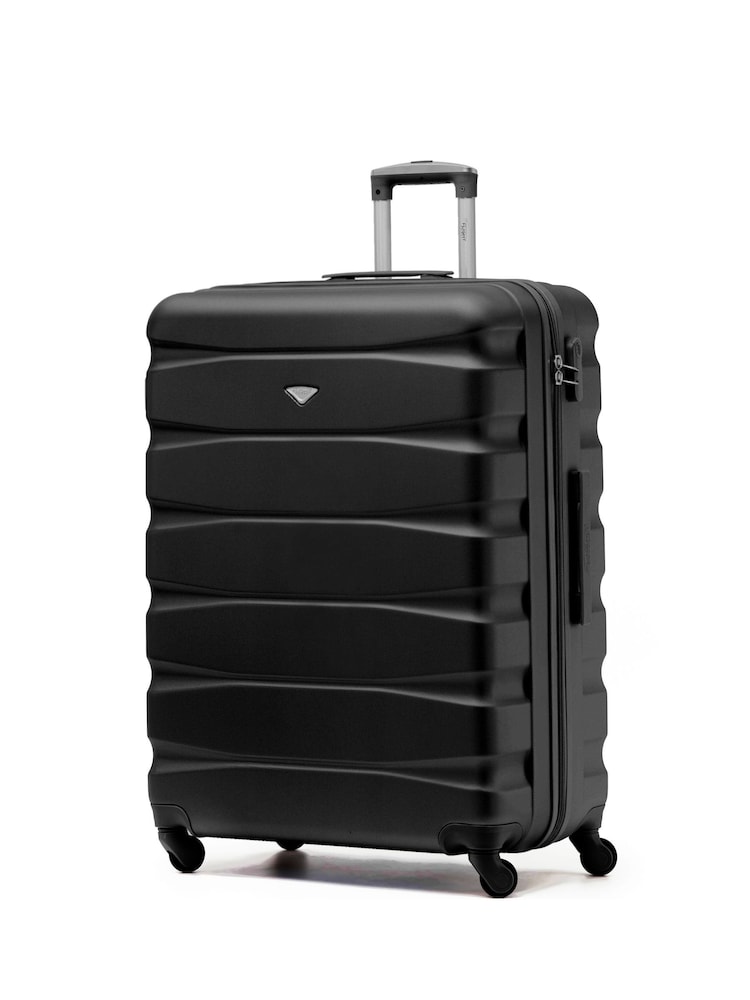 Flight Knight Large Hardcase Lightweight Check In Suitcase With 4 Wheels - Image 1 of 7 Flight Knight Large Hardcase Lightweight Check In Suitcase With 4 Wheels - Image 1 of 7