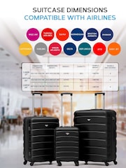 Flight Knight Large Hardcase Lightweight Check In Suitcase With 4 Wheels - Image 4 of 7