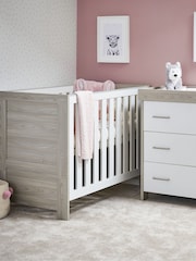 Obaby Grey Wash and White Nika Mini Nursery Furniture Set 2 Piece - Image 1 of 4