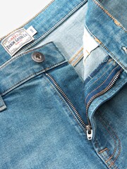 Light Blue Slim Stretch Denim Shorts - Image 3 of 5
