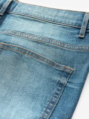 Light Blue Slim Stretch Denim Shorts - Image 4 of 5