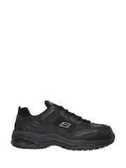 Skechers Black Mens Soft Stride Grinnell Slip Resistant Safety Shoes - Image 1 of 4