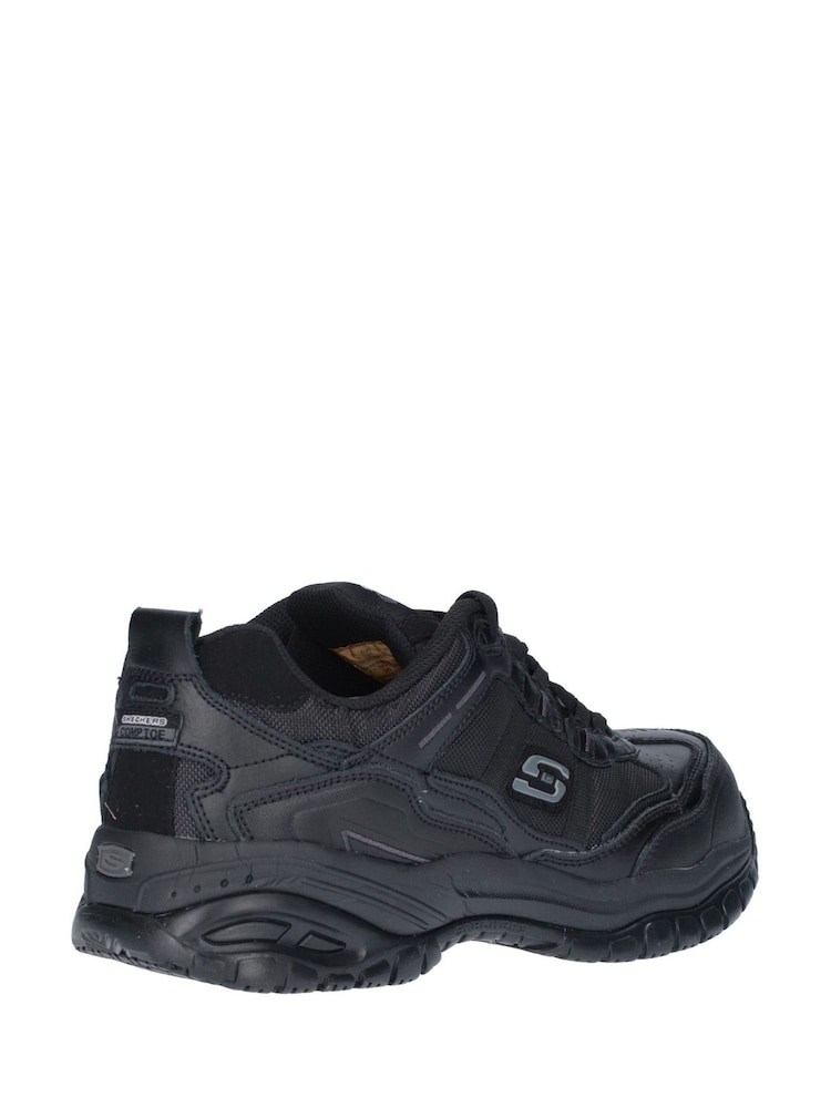 Skechers Black Mens Soft Stride Grinnell Slip Resistant Safety Shoes - Image 2 of 4