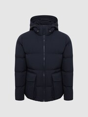 Reiss Navy Ryder Short Puffer Jacket - Image 2 of 6