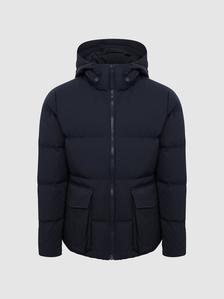 Reiss Navy Ryder Short Puffer Jacket - Image 2 of 6