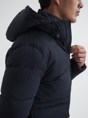 Reiss Navy Ryder Short Puffer Jacket - Image 4 of 6