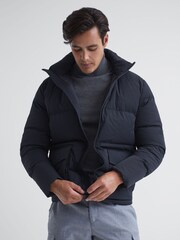 Reiss Navy Ryder Short Puffer Jacket - Image 6 of 6