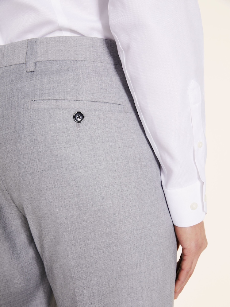 MOSS Grey Stretch Suit: Trousers - Image 3 of 3