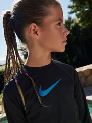 Nike Black Sun Safe Hydroguard Long Sleeve Rash Vest - Image 2 of 7