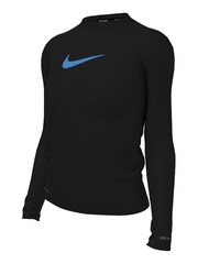 Nike Black Sun Safe Hydroguard Long Sleeve Rash Vest - Image 6 of 7