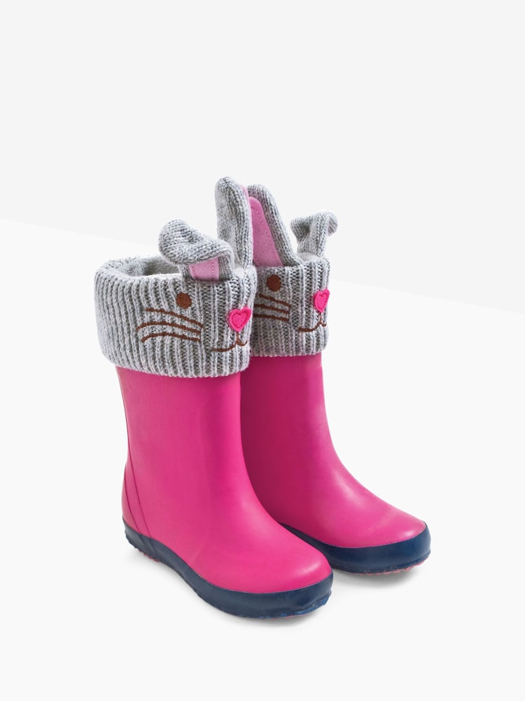 JoJo Maman Bébé Grey Bunny Bunny Welly Liners - Image 1 of 4 JoJo Maman Bébé Grey Bunny Bunny Welly Liners - Image 1 of 4