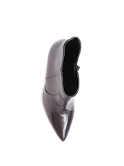 Jones Bootmaker Purple Cadence Heeled Leather Ankle Boots - Image 4 of 5