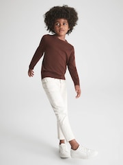 Reiss Rust Wessex Junior Crew Neck Knitted Jumper - Image 1 of 6