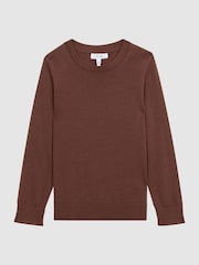 Reiss Rust Wessex Junior Crew Neck Knitted Jumper - Image 2 of 6