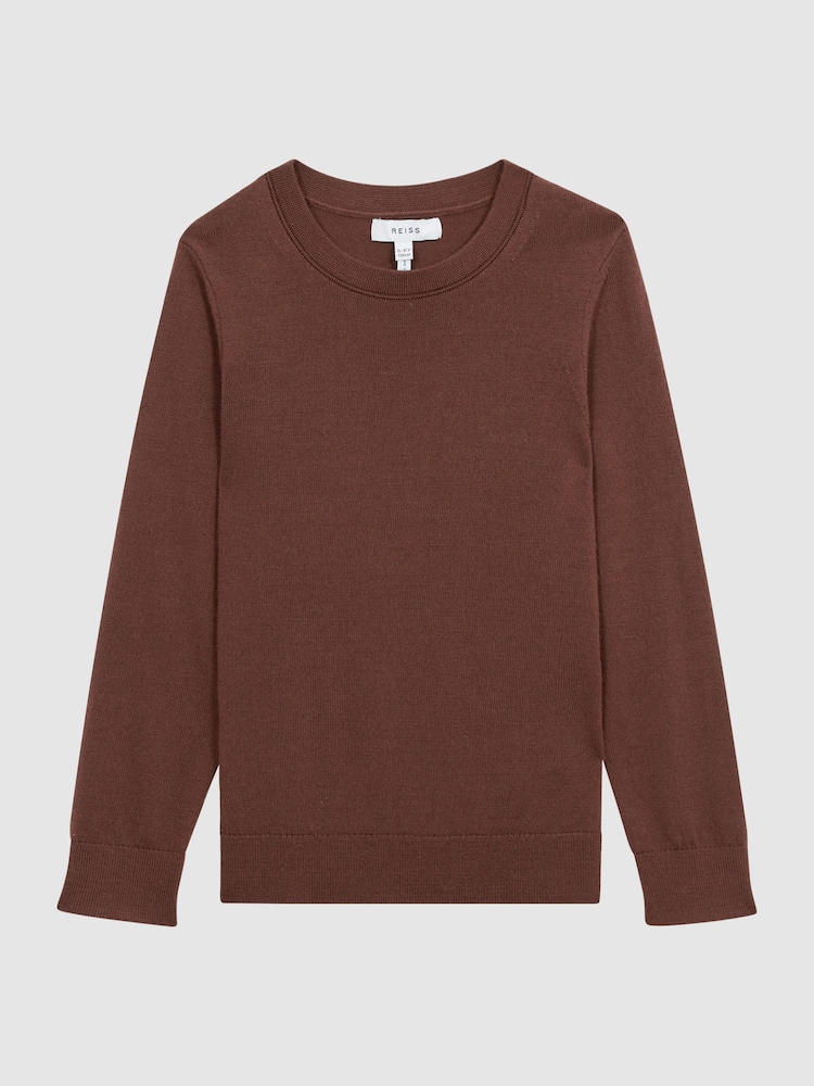 Reiss Rust Wessex Junior Crew Neck Knitted Jumper - Image 2 of 6
