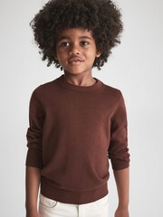 Reiss Rust Wessex Junior Crew Neck Knitted Jumper - Image 3 of 6