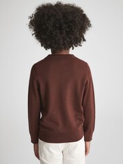 Reiss Rust Wessex Junior Crew Neck Knitted Jumper - Image 5 of 6