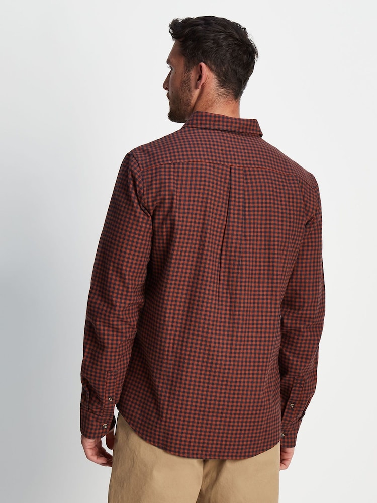 Tog 24 Brown Ingram Flannel Check Shirt - Image 2 of 7 Tog 24 Brown Ingram Flannel Check Shirt - Image 2 of 7