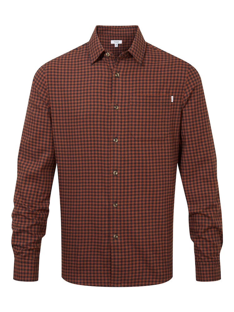 Tog 24 Brown Ingram Flannel Check Shirt - Image 7 of 7 Tog 24 Brown Ingram Flannel Check Shirt - Image 7 of 7