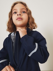 Navy Blue Zip Hooded Waterproof Puddlesuit (12mths-10yrs) - Image 3 of 6