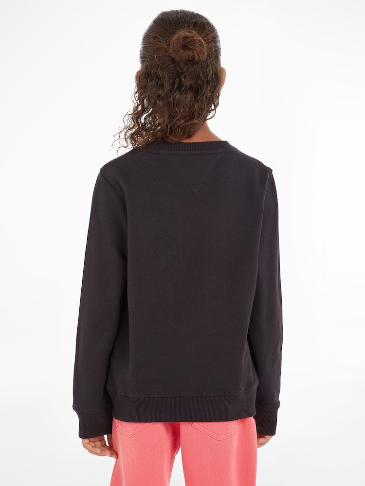 Tommy Hilfiger Black Essential Sweatshirt - Image 3 of 5