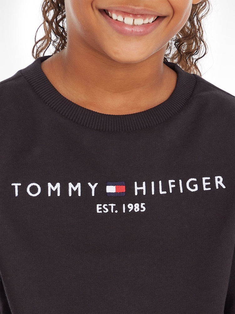 Tommy Hilfiger Black Essential Sweatshirt - Image 4 of 5