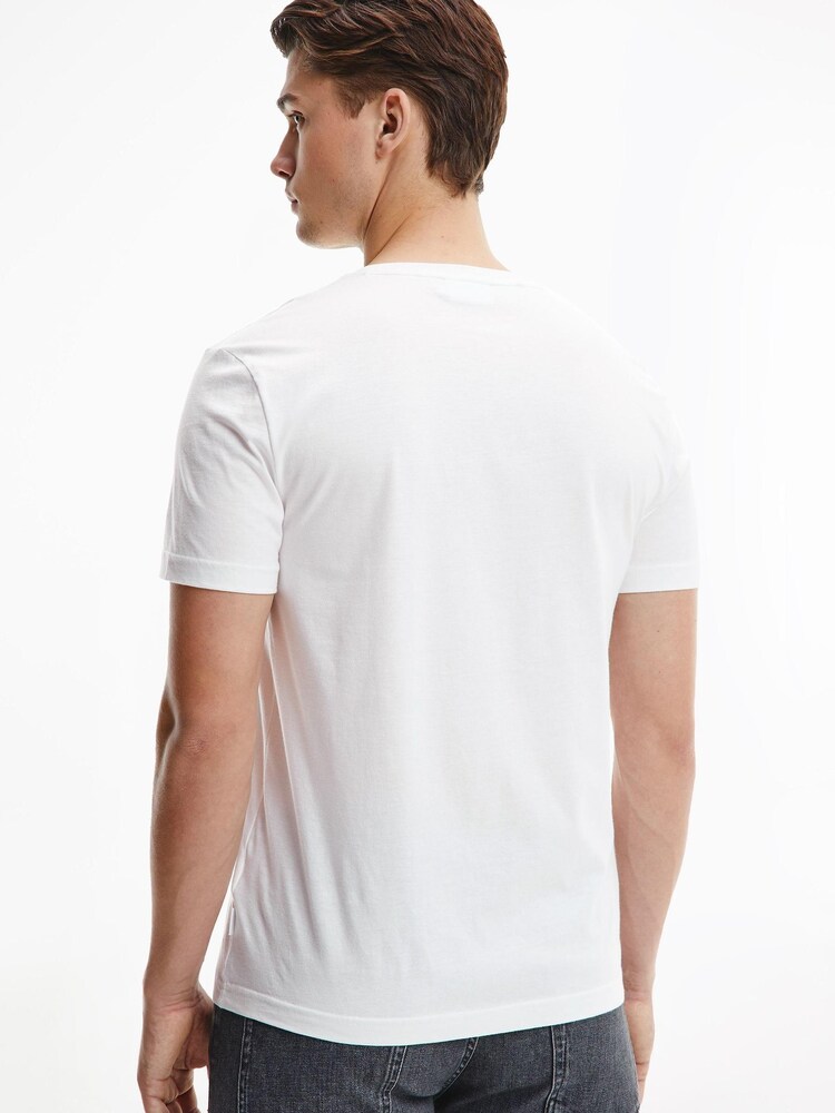 Calvin Klein White Smooth 100% Cotton T-Shirt - Image 2 of 3 Calvin Klein White Smooth 100% Cotton T-Shirt - Image 2 of 3