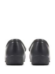Pavers Black Pavers Wide Fit Black Leather Loafers With Tassel - Image 3 of 5