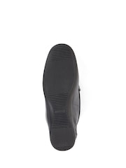 Pavers Black Pavers Wide Fit Black Leather Loafers With Tassel - Image 5 of 5