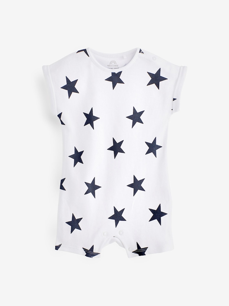 Navy Blue Baby Rompers 4 Pack - Image 2 of 5