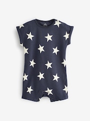 Navy Blue Baby Rompers 4 Pack - Image 4 of 5