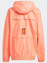 adidas Orange Junior City Escape Woven Lightweight Packable Windbreaker Jacket - Image 2 of 6