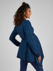 JoJo Maman Bébé Teal Blue Drape Maternity & Nursing Cardigan - Image 2 of 4