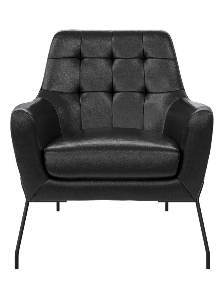 Dorel Home Black Europe Brayden Faux Leather Accent Chair - Image 2 of 4