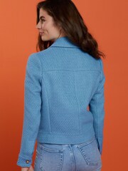 Soft Blue Tweed Jacket - Image 2 of 6