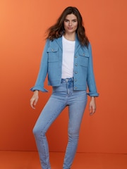 Soft Blue Tweed Jacket - Image 3 of 6