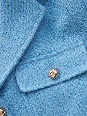 Soft Blue Tweed Jacket - Image 6 of 6
