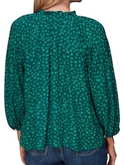 Whistles Green Lucy Lava Spot Top - Image 2 of 4