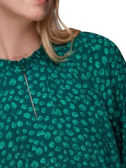 Whistles Green Lucy Lava Spot Top - Image 3 of 4