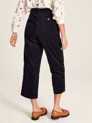 Joules Ebony Navy Blue Cord Wide Leg Trousers - Image 2 of 6