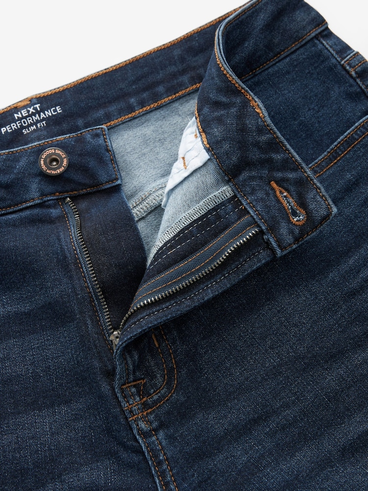 Blue Vintage Tint Slim Fit Motion Flex Jeans - Image 6 of 10